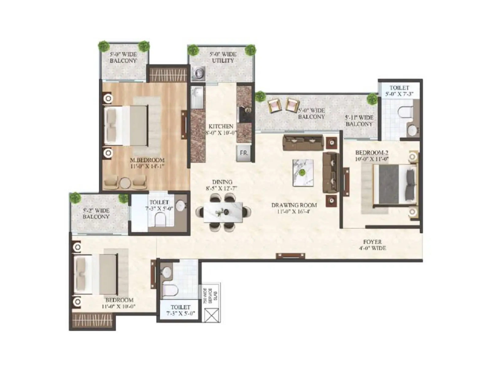 Emerald Gardens Lucknow - Floor Plan1