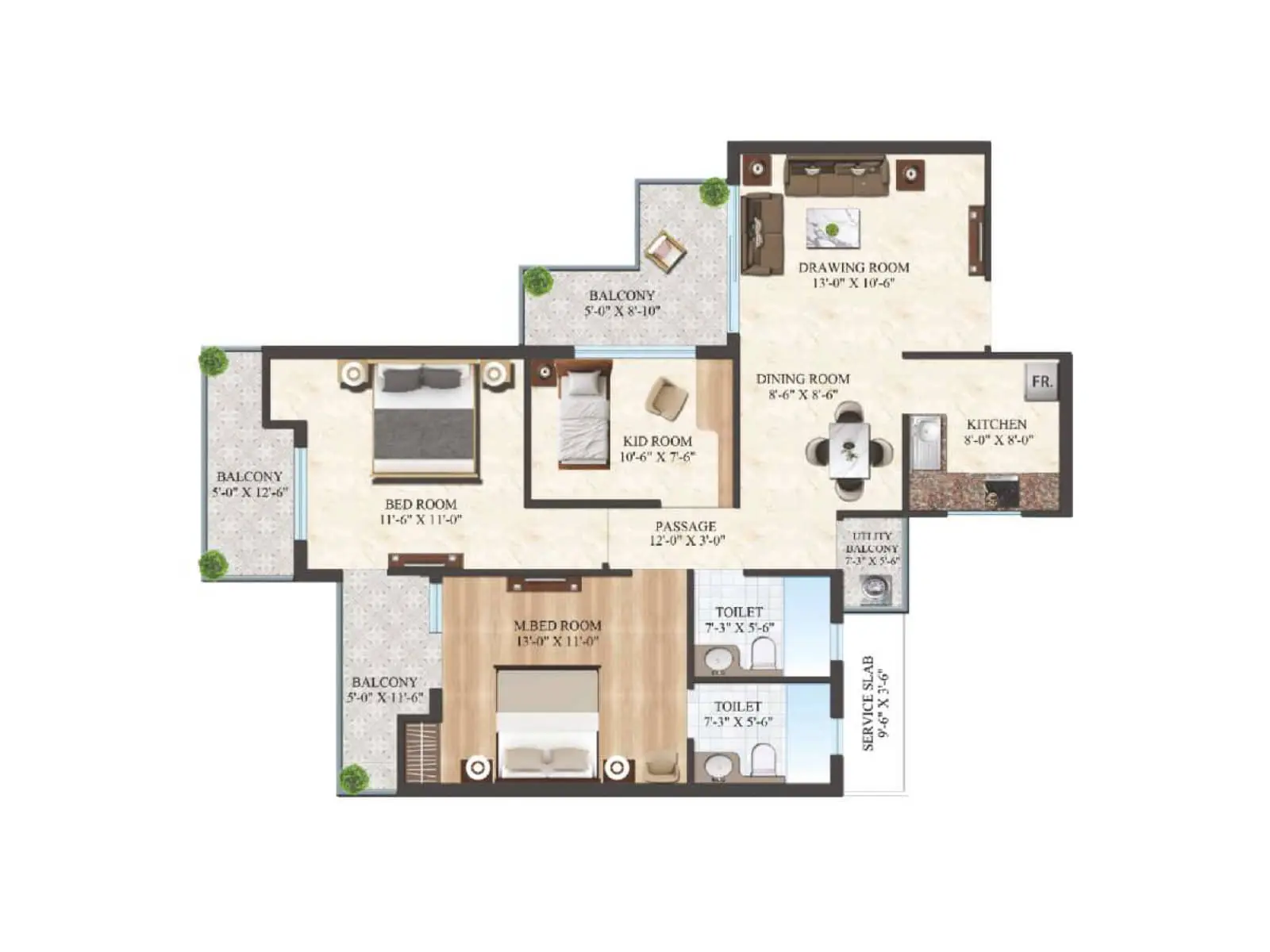 Emerald Gardens Lucknow - Floor Plan2
